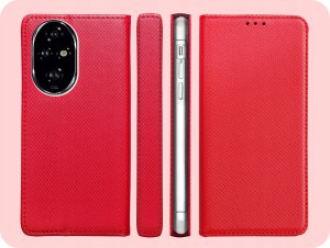 Hello Case ETUI Z KLAPKĄ DO Honor 200 Pro CZERWONE ZAMYKANE MAGNETYCZNE 6