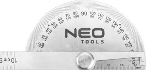 Neo Kątomierz z linijką 100 mm, stal nierdzewna 2