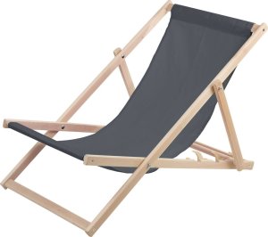 WOODOK Leżak plażowy, drewniany szary 1