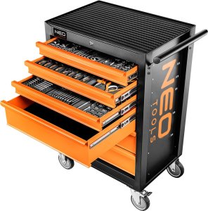 Wózek narzędziowy Neo Szafka warsztatowa, 6 szuflad + 149 narzędzi 84-221-9 3