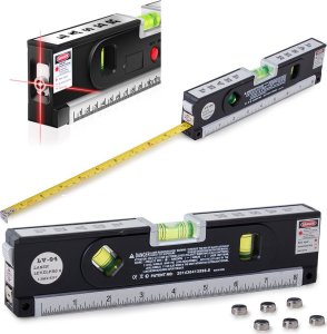 Verk Poziomica laserowa z miarką 250cm miara laser cale Poziomica laserowa z miarką 250cm miara laser cale 1