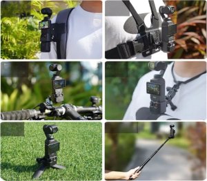 BRDRC UCHWYT ADAPTER WSPORNIK DO KAMERY DJI OSMO POCKET 3 - MOCOWANIE 1/4 CALA CZARNY 4