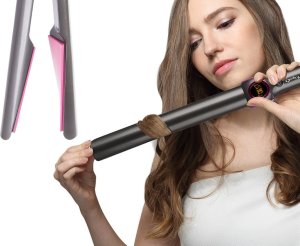 Prostownica Verk Prostownica do włosów lokówka ceramiczna 2w1 lcd Prostownica do włosów lokówka ceramiczna 2w1 lcd 3