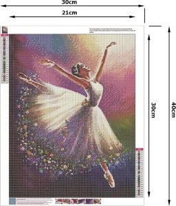 Verk Diamentowy haft baletnica zestaw diamentowe malowanie 10