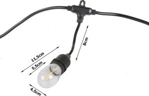 Verk Girlanda ogrodowa łańcuch świetlny 10 led e27 10m Girlanda ogrodowa łańcuch świetlny 10 led e27 10m 6