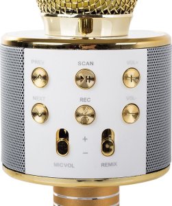 Mikrofon Verk Mikrofon bezprzewodowy bluetooth głośnik karaoke modulator głosu okrągły Mikrofon bezprzewodowy bluetooth głośnik karaoke modulator głosu okrągły 4