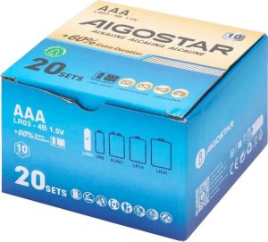 Aigostar  Bateria alkaliczna LR03 AAAV 1.5 4 szt. Bateria alkaliczna LR03 AAAV 1.5 4 szt. 4