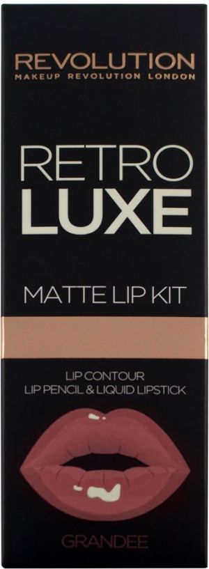 Makeup Revolution Retro Luxe Kit Matte Grandee Pomadka i konturówka do ust 1