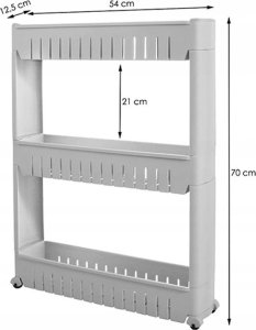 Verk Półka łazienkowa kuchenna szafka na kółkach regał Półka łazienkowa kuchenna szafka na kółkach regał 6