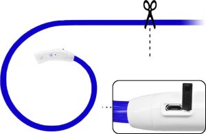 Verk Obroża świecąca led dla psa i kota wodoodprna regulowana regulacja 47cm usb Obroża świecąca led dla psa i kota wodoodprna regulowana regulacja 47cm usb 2