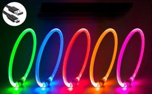Verk Obroża świecąca led dla psa i kota wodoodprna regulowana regulacja 47cm usb Obroża świecąca led dla psa i kota wodoodprna regulowana regulacja 47cm usb 9