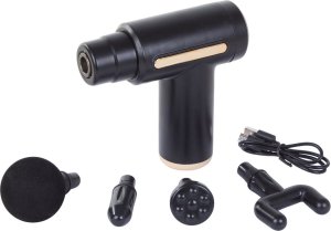 Verk Pistolet do masażu masażer do pleców ciała mocny massage gun pro końcówki 4