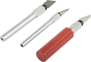 Verk Nóż nożyk modelarski skalpel 13 ostrzy etui zestaw Nóż nożyk modelarski skalpel 13 ostrzy etui zestaw 9