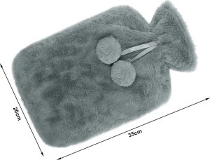 Verk Termofor pluszowy gumowy ogrzewacz termofor duży w pokrowcu miękki futerko Termofor pluszowy gumowy ogrzewacz termofor duży w pokrowcu miękki futerko 7