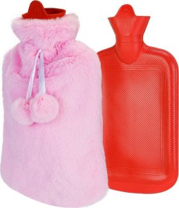 Verk Termofor pluszowy gumowy ogrzewacz termofor duży w pokrowcu miękki futerko Termofor pluszowy gumowy ogrzewacz termofor duży w pokrowcu miękki futerko 2