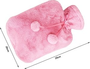 Verk Termofor pluszowy gumowy ogrzewacz termofor duży w pokrowcu miękki futerko Termofor pluszowy gumowy ogrzewacz termofor duży w pokrowcu miękki futerko 7