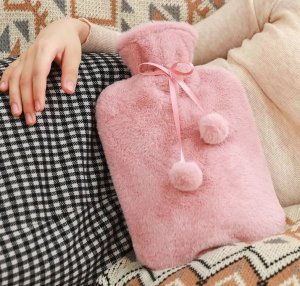 Verk Termofor pluszowy gumowy ogrzewacz termofor duży w pokrowcu miękki futerko Termofor pluszowy gumowy ogrzewacz termofor duży w pokrowcu miękki futerko 10