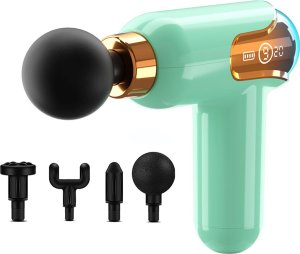 Verk Mini pistolet do masażu mocny masażer massage gun przenośny + 4 końcówki Mini pistolet do masażu mocny masażer massage gun przenośny + 4 końcówki 2