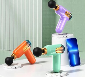 Verk Mini pistolet do masażu mocny masażer massage gun przenośny + 4 końcówki Mini pistolet do masażu mocny masażer massage gun przenośny + 4 końcówki 7