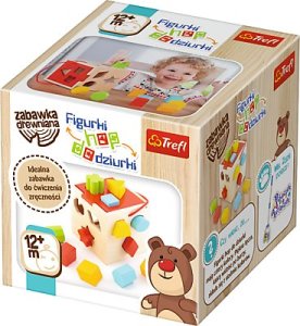 Trefl Trefl Zabawka drewniana figurki hop do dziurki 1