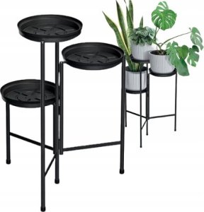 Prosperplast Kwietnik stojący na kwiaty metalowy czarny 60 cm 1