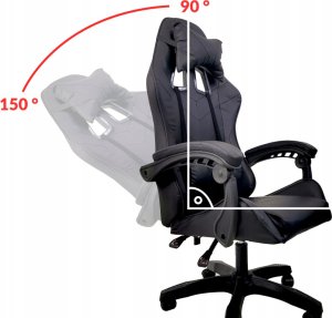 Fotel kontrast Fotel biurowy gamingowy obrotowy dla graczy czarny 10