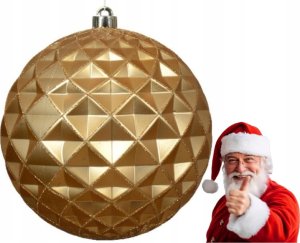 Kaemingk Bombka choinkowa 20cm złota plastikowa 1 szt 2