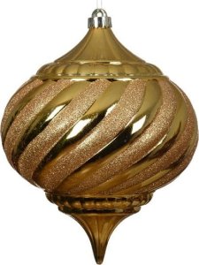Kaemingk Bombka choinkowa 20cm złota plastikowa 1 szt 3