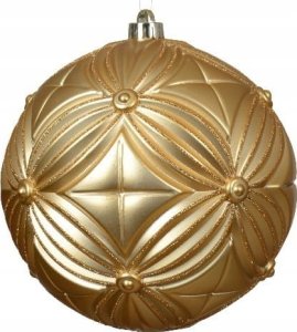 Kaemingk Bombka choinkowa 20cm złota plastikowa 1 szt 4