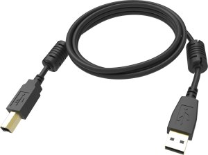 Kabel USB Vision VISION Professional installationstaugliches USB 2.0-Kabel - 30 JAHRE GARANTIE - Vergoldete Anschlusse - Ferritkern an A-Seite - Bandbreite 480 Mbit/s - Abschirmgeflecht mit uber 65 % Abdeckung - USB-A (M) zu USB-B (M) - Aussendurchmesser 1