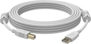 Vision VISION Professional installationstaugliches USB 2.0-Kabel - 30 JAHRE GARANTIE - Vergoldete Anschlusse - Ferritkern an A-Seite - Bandbreite 480 Mbit/s - Abschirmgeflecht mit uber 65 % Abdeckung - USB-A (M) zu USB-B (M) - Aussendurchmesser 4,8 mm - 1