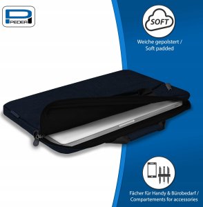 Torba Pedea PEDEA Notebooktasche "Fashion" bis 15,6" (39,6cm) blau/schwarz 11
