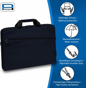 Torba Pedea PEDEA Notebooktasche "Fashion" bis 15,6" (39,6cm) blau/schwarz 10
