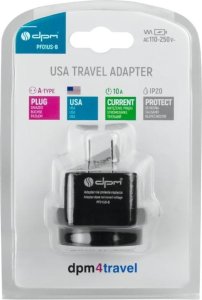 DPM ADAPTER PODRÓŻNY Z WTYK USA - GNIAZDO PL POLSKIE 4