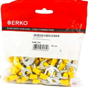 Erko Końcówka widełki izolowana KNE 6mm M8 100szt ERKO 1