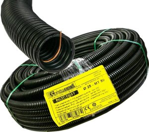 Elettrocanali Rura karbowana 750N PV 25 czarna z pilotem UV 50m 1