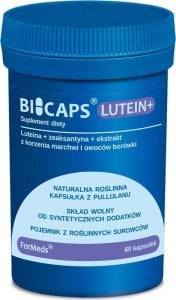 Formeds ForMeds Lutein+ 60 kapsułek wegańskich luteina, zeaksantyna, witamina A ekstrakt z borówki 60 kapsułek wegańskich 1