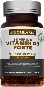 Singularis-Herbs Singularis Superior Vitamin D3 Forte 5000 iu 120 kapsułek miękkich 1