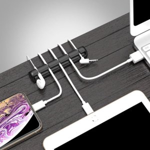 Organizer ER4 ORGANIZER DO KABLI PRZEWODÓW DO BIURKA UCHWYT KLEJ 2