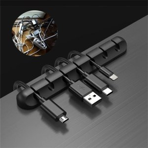 Organizer ER4 ORGANIZER DO KABLI PRZEWODÓW DO BIURKA UCHWYT KLEJ 3