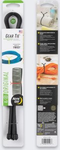 Organizer Nite Ize Elastyczna Opaska Nite Ize Gear Tie 6 2Pack Black 1