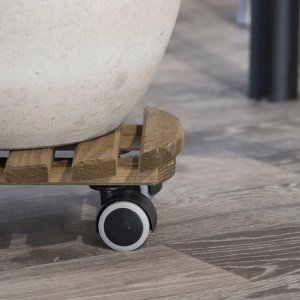 Esschert Design Podstawka na kółkach Platforma jezdna pod donicę 4