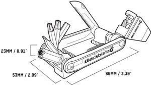 Blackburn Kluczyk podręczny Wayside Multi-tool 19funkcji grafitowy (BBN-7068161) 10