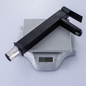 Bateria umywalkowa Delvant Square stojąca czarny 4