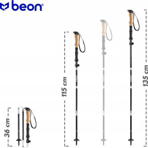 Beon Kije trekkingowe Beon Fold Black 7