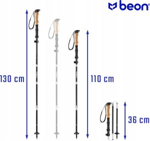 Beon Kije trekkingowe Beon Fold Black 10