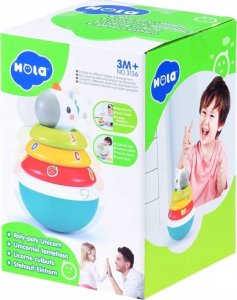 HOLA Piramida wańka wstańka grzechotki układanka ZA3089 4