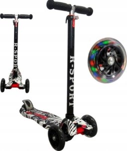 Hulajnoga R-Sport Hulajnoga H2 Czarna Balansowa R-Sport Świecące koła LED 2