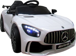 Mercedes GTR-S biały Miękkie koła Eva, miękki fotelik Licencja 1
