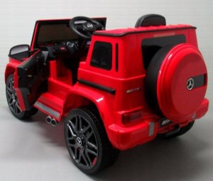 Mercedes Mercedes G63 czerwony Piankowe koła Eva, miękki fotelik Licencja 3